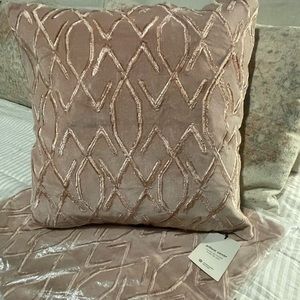 West Elm cut embroidery velvet pillow covers (2).